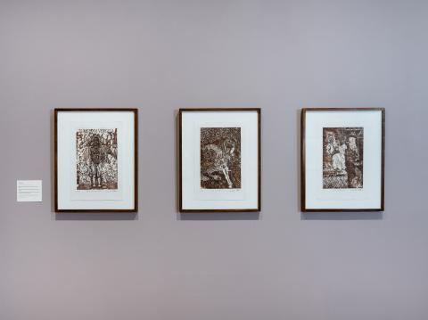 Installation view of Othello Re-Imagined in Sepia, July 2018