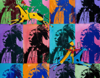 Stan Natchez (Fernandeño Tataviam Band of Mission Indians, b. 1954), Homage to Warhol (detail), 2012