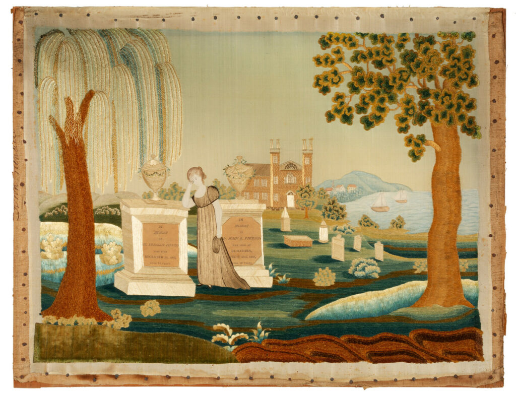 Lucy Pierson (American, 1789-1841), Mourning Embroidery for John Pierson, 1807