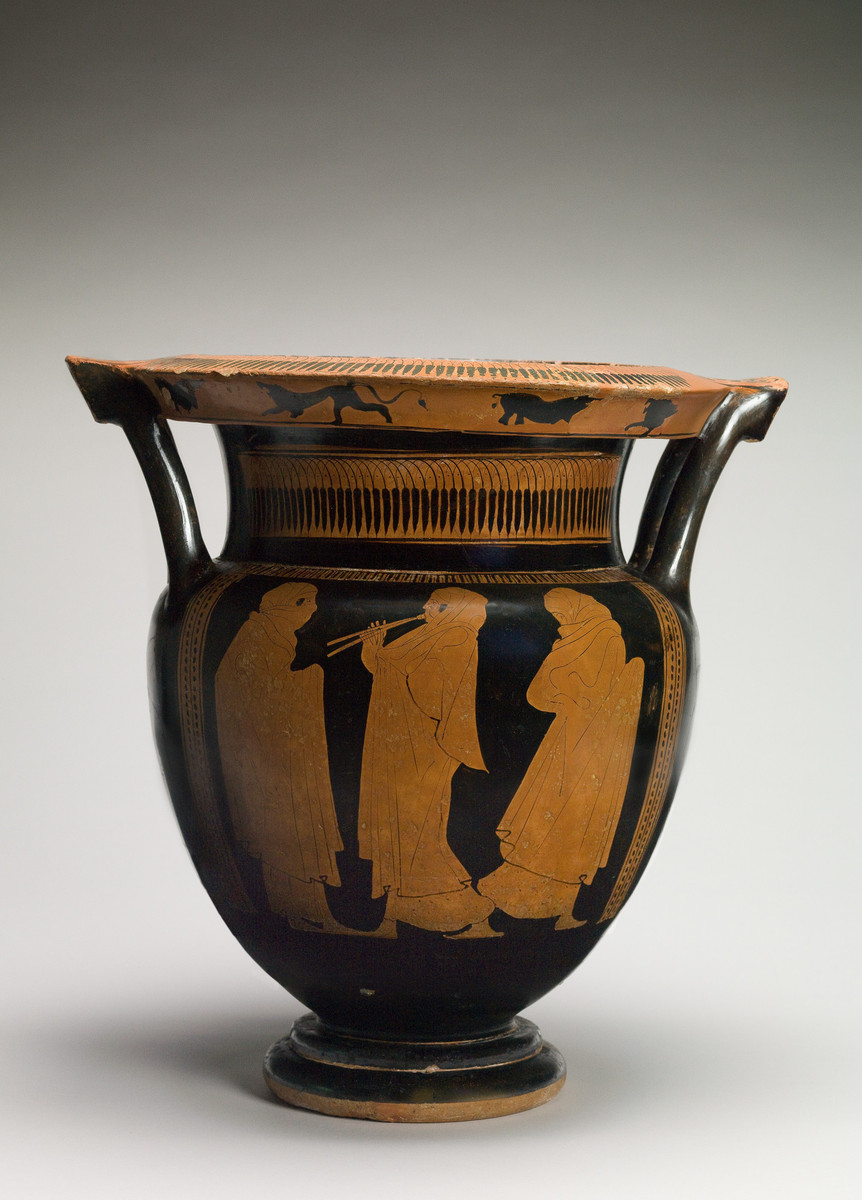 Eupolis Painter, Column krater with veiled dancers