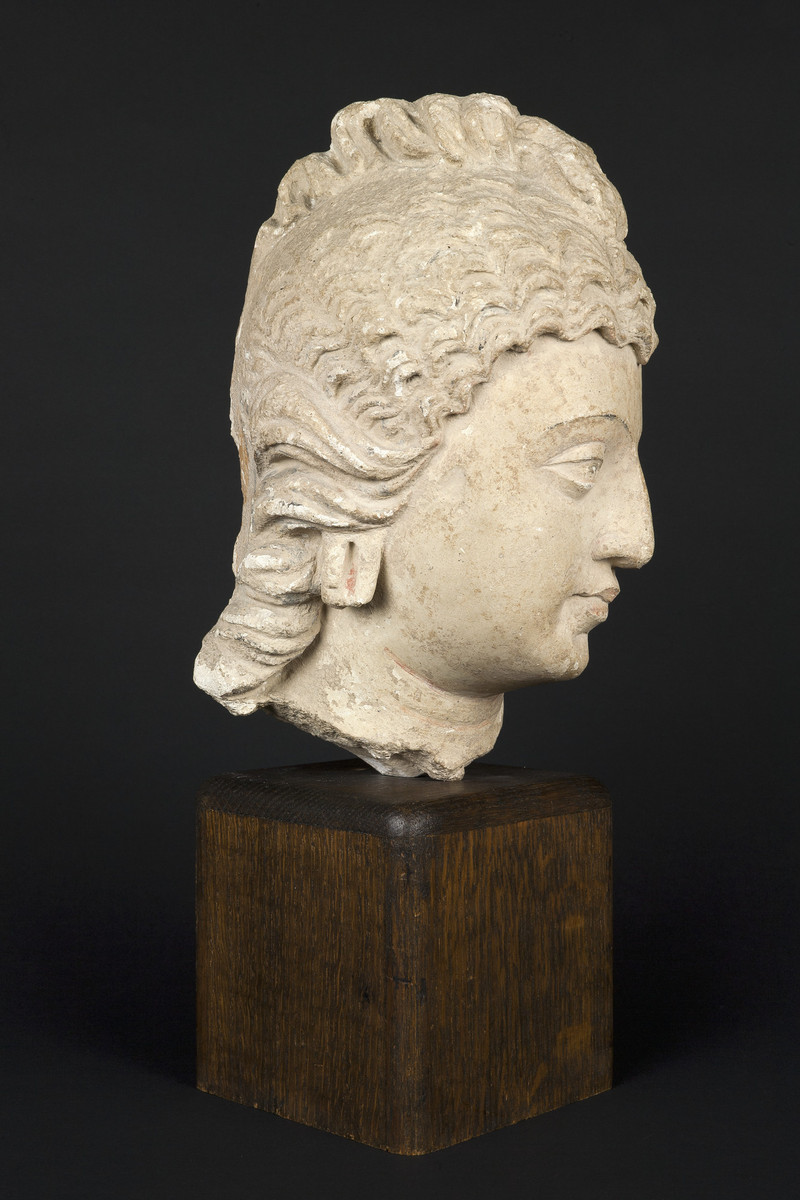 Gandharan, Head of Bodhisattva or celestial being