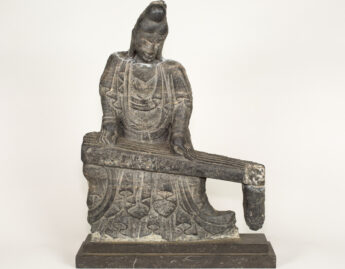 Unknown (Chinese), A musician playing the qin, 6th century CE