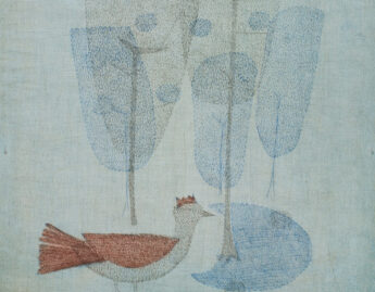 Keiko Minami (Japanese, active France, 1922-2004), L'Oiseau Couronne [The Crowned Bird] (detail), ca. 1954-1958