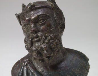 Roman, Decorative mount from a bed with a bust of Silenus