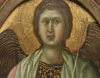 Duccio (Italian, Sienese, ca. 1255-before 1319), Detail of an Angel (pinnacle from the Maestà altarpiece), ca. 1308-1311