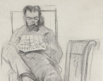 Toulouse-Lautrec, Henri de; Charles de Toulouse-Lautrec reading 'Le Figaro'