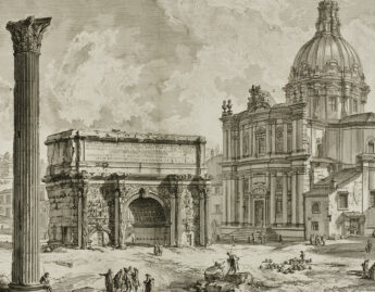 Giovanni Battista Piranesi (Italian, 1720-1778), Arco di Settimio Severo [The Arch of Septimius Severus] from the series Vedute di Roma [Views of Rome], 1759
