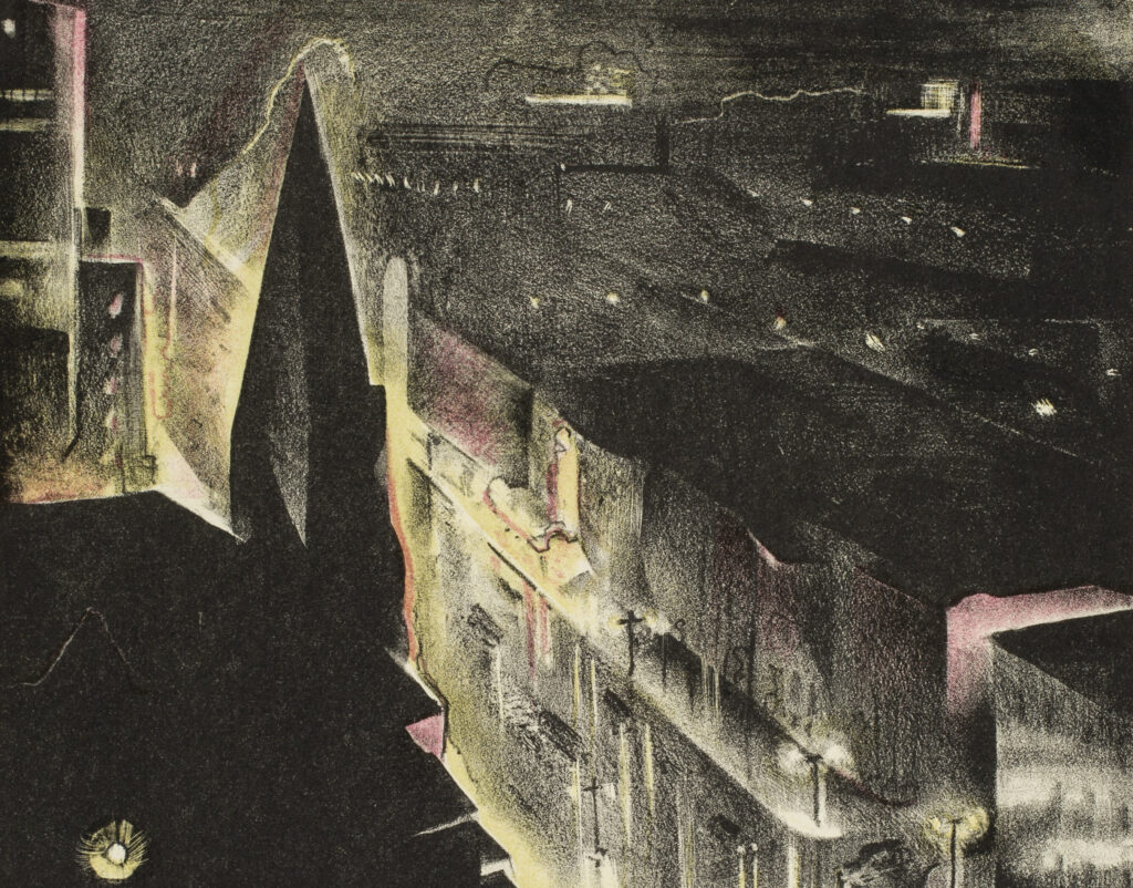 Benton Spruance (American, 1904-1967), City in the Rain, 1932