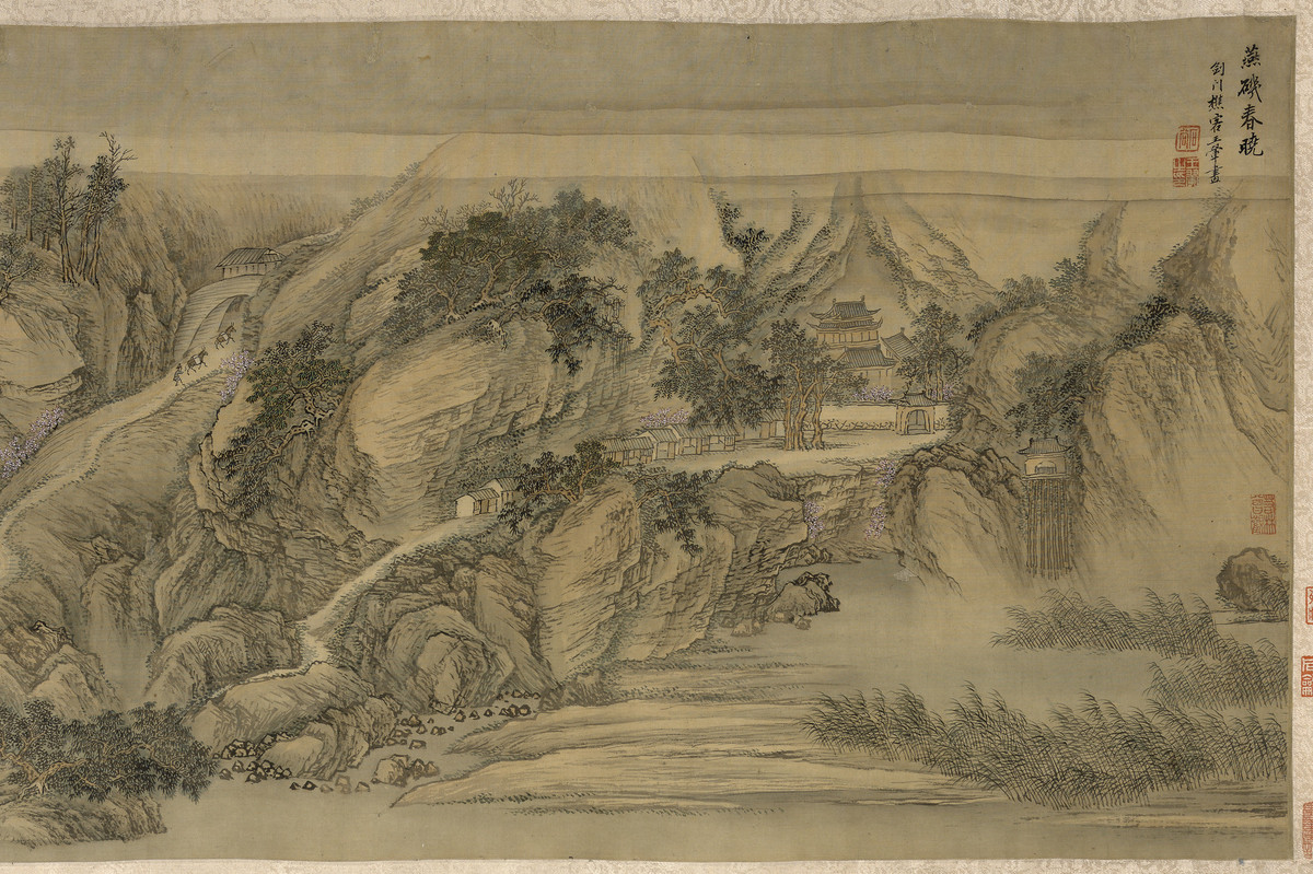 Wang Hui, Spring Dawn at Yanji [Rock of Swallows], ca. 1695 (Qing Dynasty)