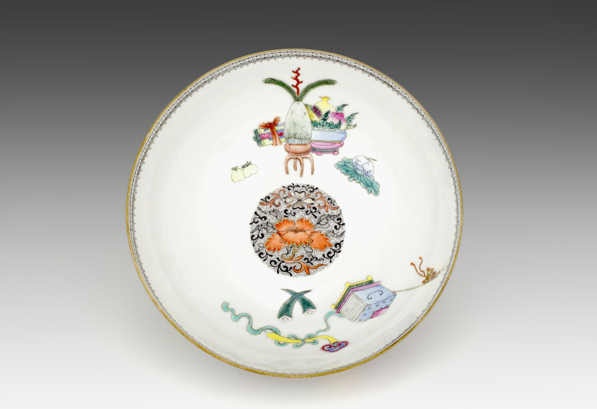 Chinese, one of a Pair of eggshell porcelain bowls