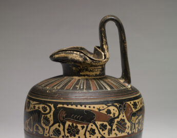 Greek, Trefoil-lipped oinochoe with animals