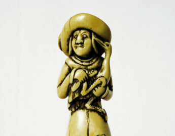 Japanese, Dutchman holding a bird