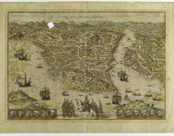 Braun, Hogenberg; Byzantium nunc Constantinopolis (Byzantium now Constantinople)