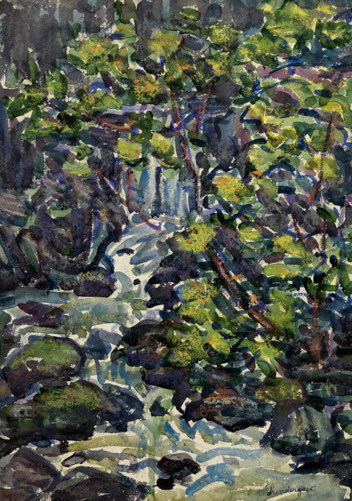 Maurice Prendergast (American, 1858-1924), The Waterfall, 1920-23