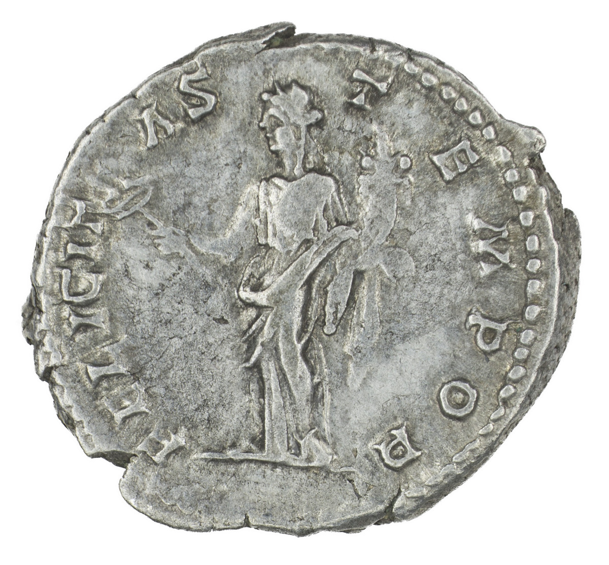 Roman, Denarius of Geta, verso