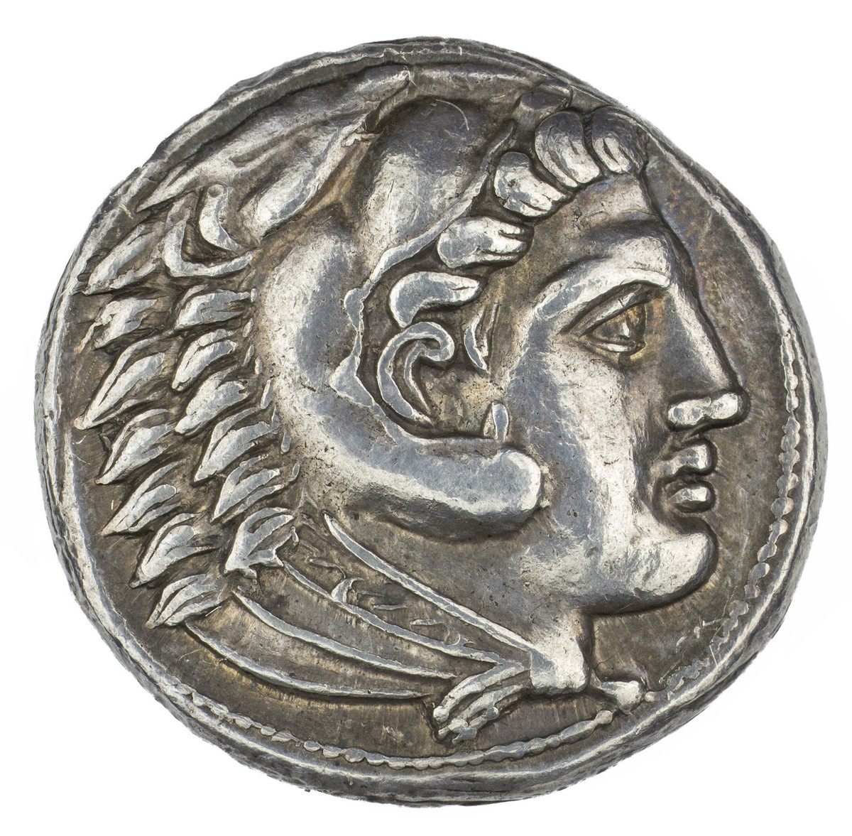 Greek, Drachm of Alexander III, the Great, as Herakles, recto