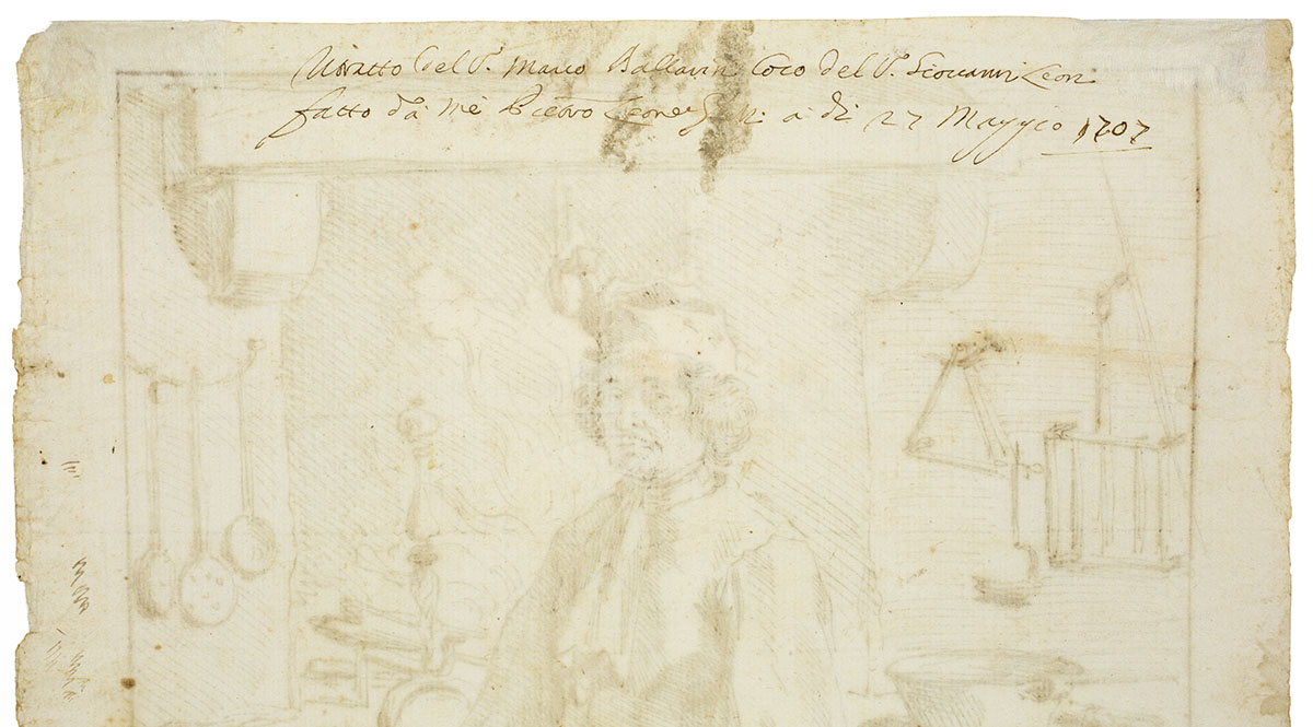 Pierre Leone Ghezzi, Marco Ballarin, Cook, 1707 May 27