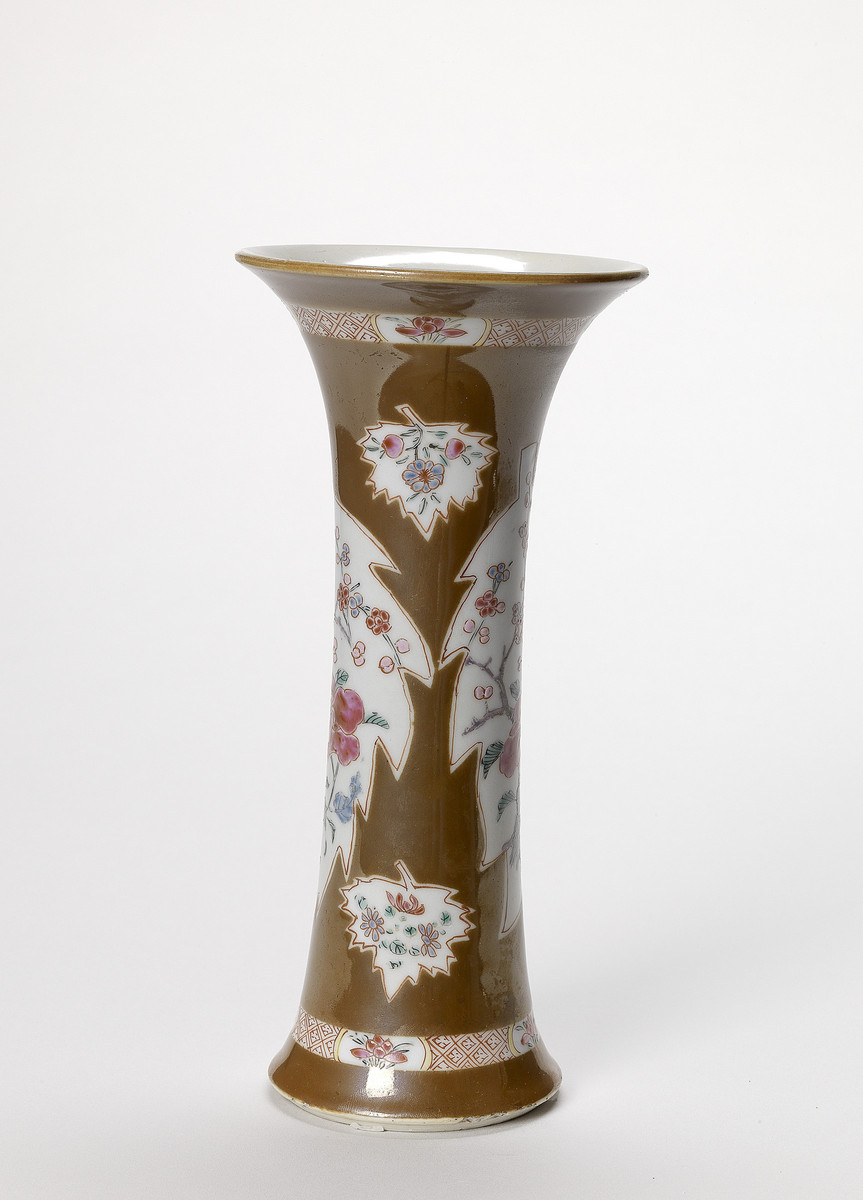 Chinese, Batavia ware spill vase