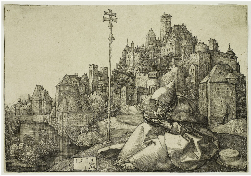 Dürer, Albrecht, Saint Anthony Before a City