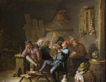 Hendrik Martensz Sorgh (Dutch, 1609/11-1670), An Inn Interior with Peasants, ca. 1641-1645 (detail)
