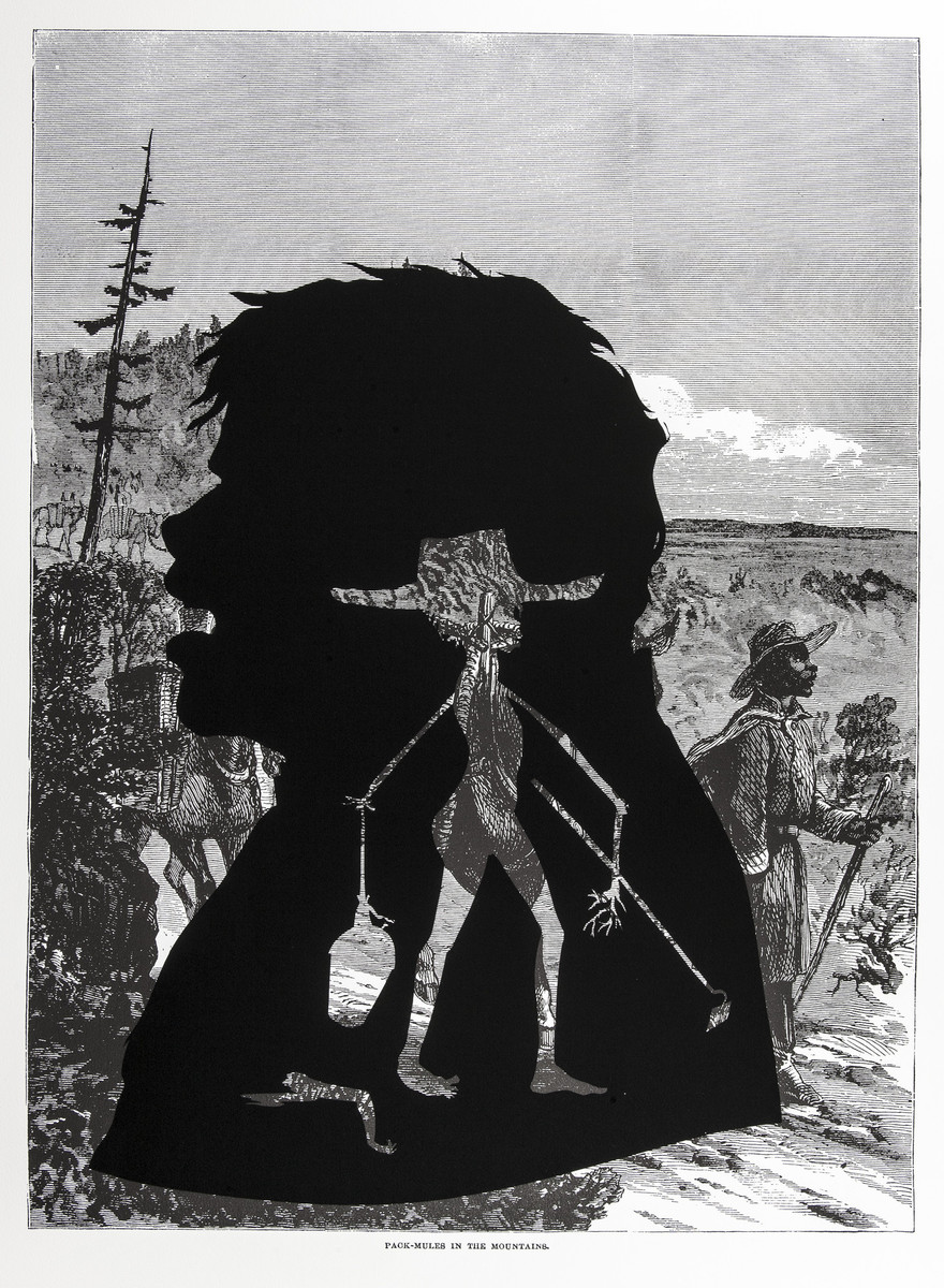 Kara Walker (American, b. 1969), Pack-Mules in the Mountains, from the series Harper's Pictorial History of the Civil War (Annotated), 2005