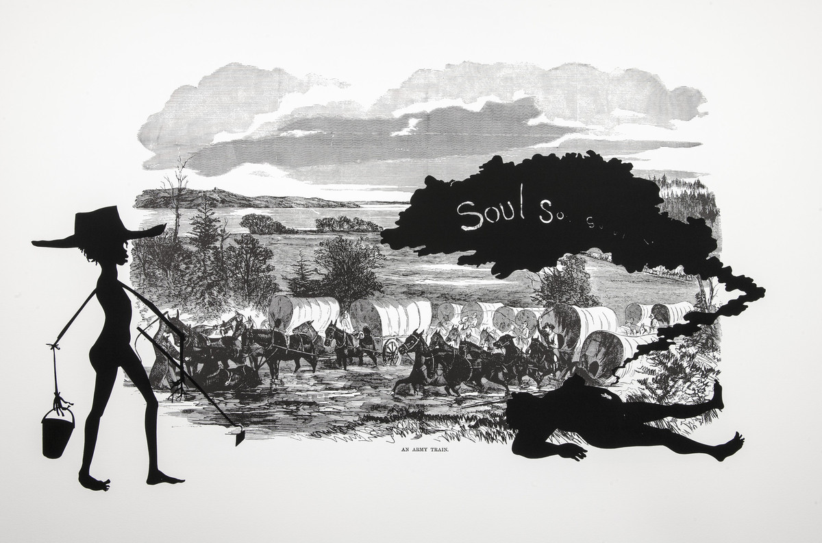 Kara Walker (American, b. 1969), An Army Train, from the series Harper's Pictorial History of the Civil War (Annotated), 2005
