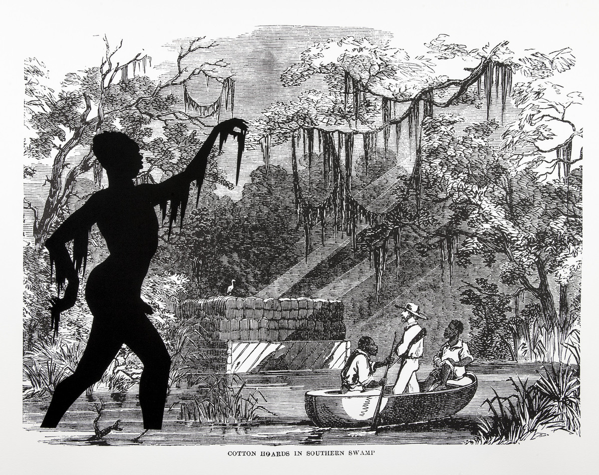 Kara Walker (American, b. 1969), Cotton Hoards in Southern Swamp, from the series Harper's Pictorial History of the Civil War (Annotated), 2005