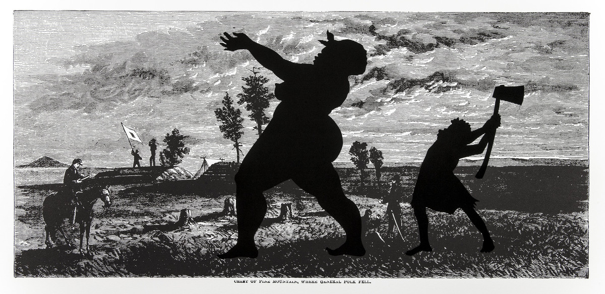 Kara Walker (American, b. 1969), Crest of Pine Mountain, Where General Polk Fell, from the series Harper's Pictorial History of the Civil War (Annotated), 2005