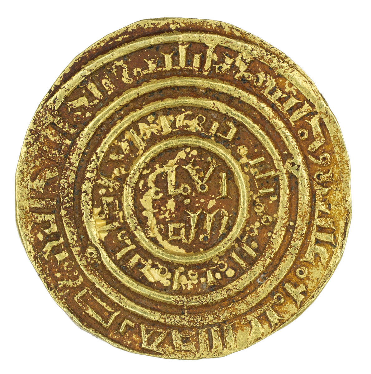 Crusader, Bezant in imitation of a Fatimid dinar of al-Amir