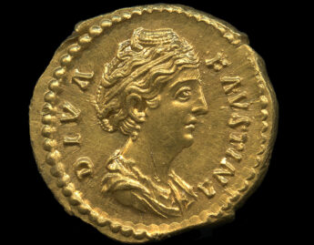 Antoninus Pius (minted under), Aureus of Faustina the Elder, obv.