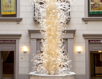 Chihuly, Dale, Clear and Gold Tower