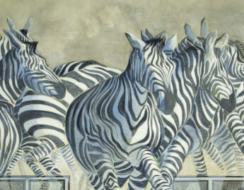 Ellen Lanyon (American, 1926-2013), Zebra, from the series Beyond the Borders (detail), 1996-2007