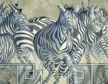 Ellen Lanyon (American, 1926-2013), Zebra (detail), from the series Beyond the Borders