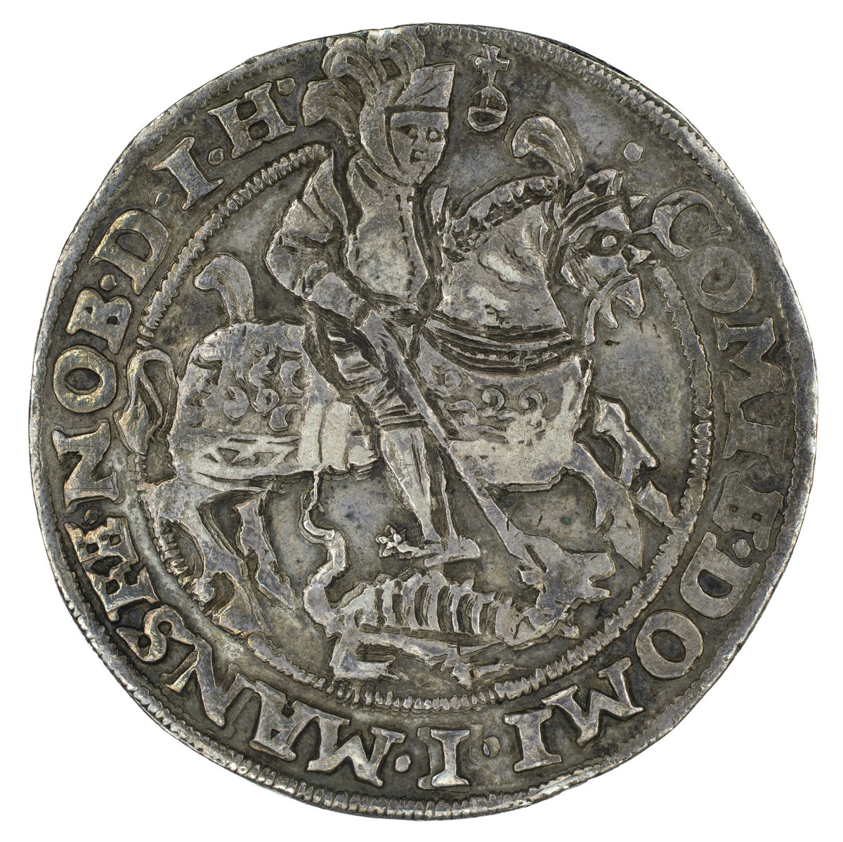 Meinhart, Georg (minted by), Mansfeld-Friedburg thaler, obv.