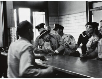 Charles Moore (American, 1931-2010), Dr. Martin Luther King, Jr. is arrested for loitering outside a courtroom where his friend and associate Ralph Abernathy is appearing for a trial, from Pictures That Made a Difference: The Civil Rights Movement, 1958