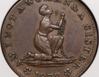Gibbs, Gardner, and Company, "Am I Not A Woman & A Sister" Anti-Slavery Hard Times Token