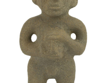 Maker unknown, Figure holding trophy head, 1100-1500