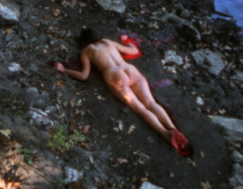 Ana Mendieta (Cuban, 1948-1985), Silueta Sangrienta, 1975 (film still)