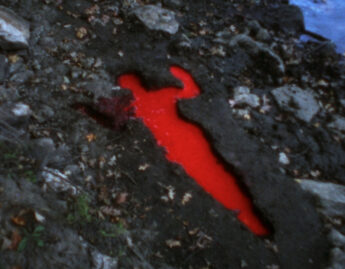 Ana Mendieta (Cuban, 1948-1985), Silueta Sangrienta, 1975 (flim still)