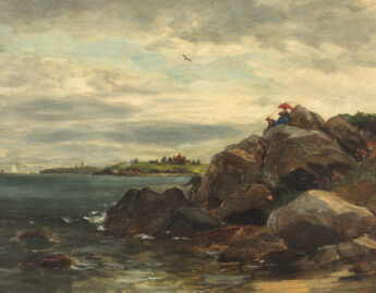 Edward Mitchell Bannister (American, born in Canada, 1828-1901), Untitled [Rhode Island Coastal Scene] (detail), ca. 1885-1889