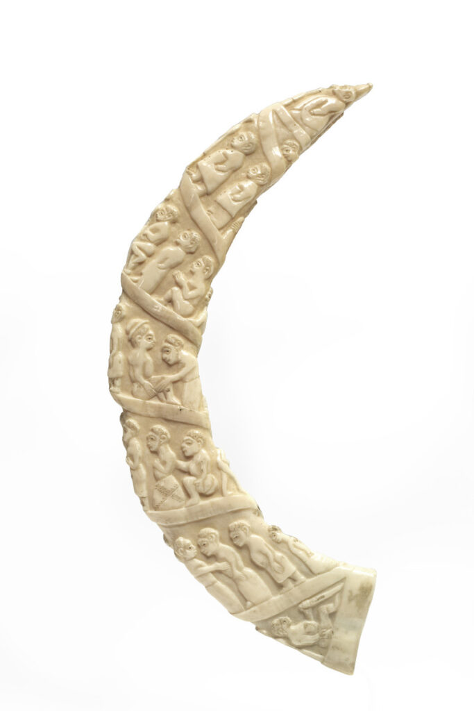 Unknown (possibly Vili; Loango Coast), Carved hippopotamus tooth, 19th century