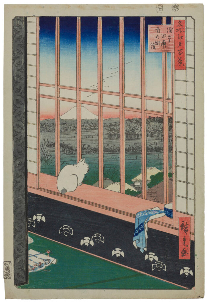 Utagawa Hiroshige I (Japanese, 1797-1858), Asakusa tanbo Torinomachi mode {Asakusa Ricefield and Torinomachi Festival); No. 101 from One Hundred Famous Views of Edo, 1857