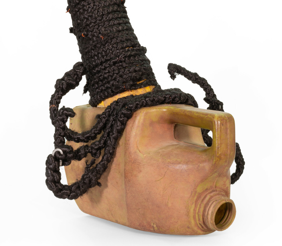 Romuald Hazoumè (Beninois, b. 1962), Kawessi (detail), 2013