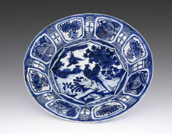 Maker Unknown (Chinese), Dish with birds and flowering peony