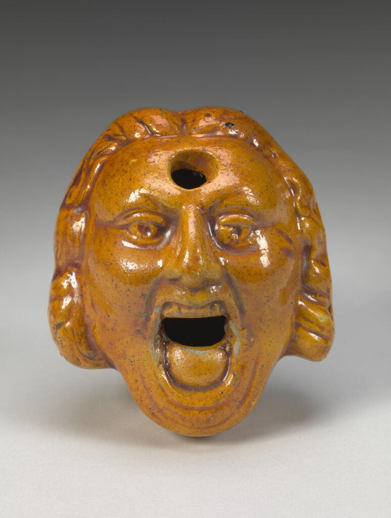 Inkwell depicting Sir Robert Walpole, early 19th century
