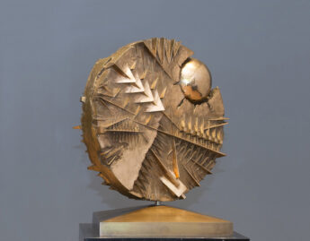 Arnaldo Pomodoro (Italian, b. 1926), Disco con sfera (Disk with Sphere), 1986