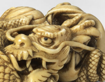 Tomokazu, Dragon holding a tama (detail)