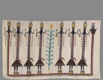 Unknown artist (Navajo), Weaving with Yei figures, ca. 1935-40