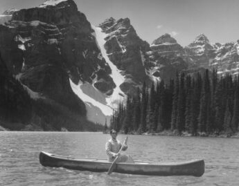 Tseng Kwong Chi (American, born China, 1950-1990), Lake Moraine, Northwest Territories, Canada (detail), 1968 (printed in 2008)