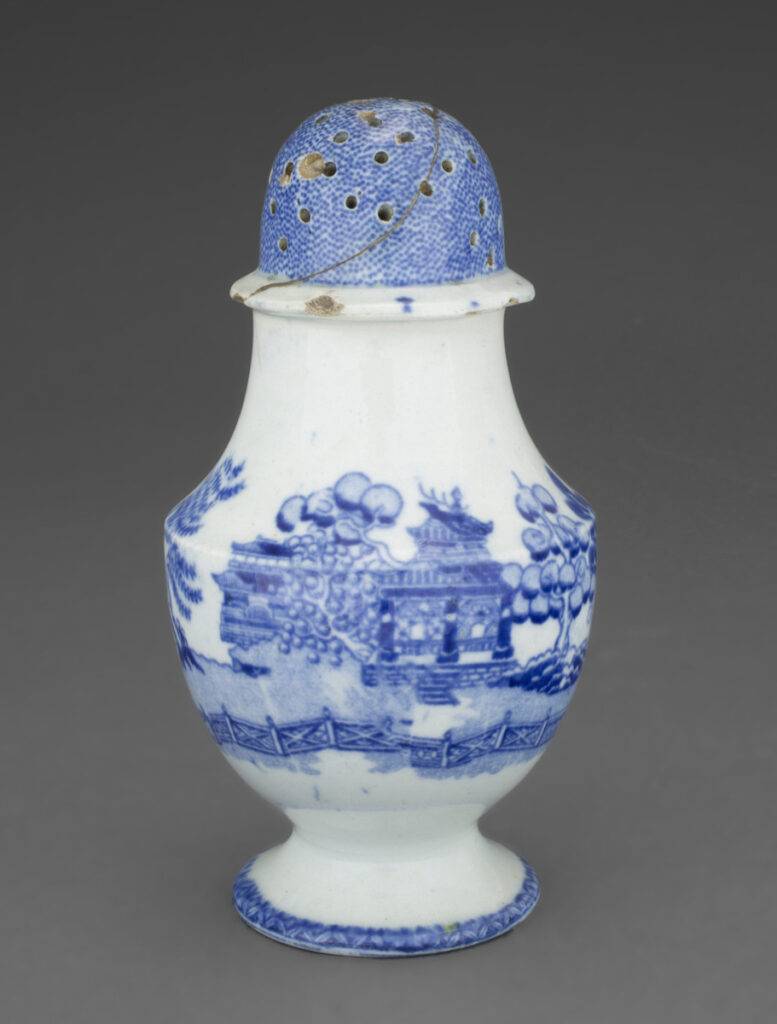 Unknown (British; English), willow pattern caster, 1784-1840